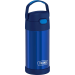 Thermos FUNtainer Water Bottle 12Oz - 12 fl oz - Navy - Stainless Steel, Silicone