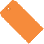 Partners Brand Color Shipping Tags, #8, 6 1/4in x 3 1/8in, Orange, Box Of 1,000