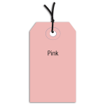 Partners Brand Prestrung Color Shipping Tags, #2, 3 1/4in x 1 5/8in, Pink, Box Of 1,000