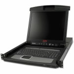 APC by Schneider Electric 17in Rack LCD Console with Integrated 16 Port Analog KVM Switch - 16 Computer(s) - 17in LCDPS/2 PortUSB - Keyboard - TouchPad - 120 V, 240 V AC Input Voltage - Black - TAA Compliant