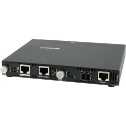 Perle SMI-1000-M2LC2 Media Converter - 2 x Network (RJ-45) - 1 x LC Ports - DuplexLC Port - Management Port - 1000Base-LX, 10/100/1000Base-T - 1.24 Mile - Rail-mountable, Rack-mountable, Wall Mountable