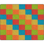 Flagship Carpets Basketweave Blocks Classroom Rug, 10 1/2ft x 13 3/16ft, Multicolor