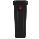 Rubbermaid Slim Jim Commercial Rectangular Plastic Waste Receptacle, 23 Gallons, 30inH x 22inW x 11inD, Black