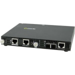 Perle SMI-1110-M2SC2 Media Converter - 2 x Network (RJ-45) - 1 x SC Ports - Management Port - 1000Base-LX, 10/100/1000Base-T - 1.24 Mile - Rack-mountable, Rail-mountable, Wall Mountable