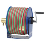 Coxreels Twin-Line Welding Hose Reel, 100ft, Hand Crank, Hose Included