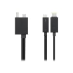 Lenovo Split Cable - Thunderbolt cable (M) (M) - Thunderbolt 3 - 2.2 ft - black - CRU