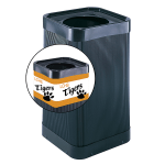 Safco Plastic At-Your-Disposal Waste Receptacle, Black