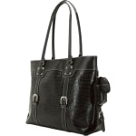 Mobile Edge Signature Tote - Top-loading - Faux Croc - Black