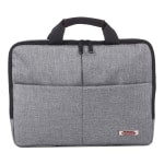 Swiss Mobility Sterling Slim Executive Briefcase With 15.6in Laptop Pocket, 10-1/4inH x 1-3/4inW x 14-1/4inD, Gray