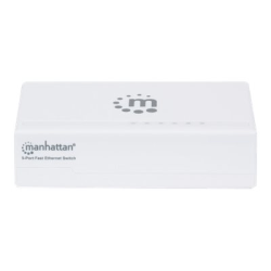 Manhattan 5-Port Fast Ethernet Switch, Plastic, Three Year Warranty, Box - Switch - unmanaged - 5 x 10/100 - desktop