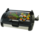 Ovente GR2001B 2-in-1 Electric Indoor Smokeless Grill, Black