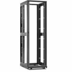 Schneider Electric NetShelter SX Rack Cabinet - For A/V Equipment - 42U Rack Height x 19in Rack Width - Floor Standing - Black - 2254.73 lb Dynamic/Rolling Weight Capacity - 3006.31 lb Static/Stationary Weight Capacity