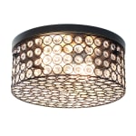 Lalia Home Glam 2-Light Round Flush-Mount Light, Restoration Bronze/Crystal