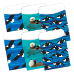 Barker Creek Peel & Stick 2-Design Pockets, 3-1/2in x 5-1/8in, Sea & Sky, Set Of 60