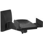 Mount-It! MI-SB37 Speaker Wall Mounts With Sliding Clamps, 5-1/2inH x 11-1/8inW x 11inD, Black, Set Of 2 Mounts