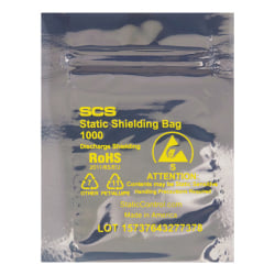 Partners Brand Reclosable Static Shielding Bags, 2in x 3in, Transparent, Case Of 1,000