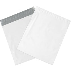 Partners Brand Expansion Poly Mailers, 26inH x 24inW x 4inD, White, Case Of 100