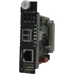 Perle C-110-S2LC20 - Fiber media converter - 100Mb LAN - 10Base-T, 100Base-TX, 100Base-LX - RJ-45 / LC single-mode - up to 12.4 miles - 1310 nm