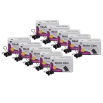 Charles Leonard Binder Clips, Large, 1in Capacity, Black/Silver, 12 Clips Per Box, Pack Of 10 Boxes