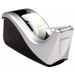 Scotch Desktop 2-Tone Tape Dispensers, Silvertech