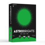 Astrobrights Color Multi-Use Printer & Copy Paper, 1 Ream, Gamma Green, Letter (8.5in x 11in), 500 Sheets Per Ream, 24 Lb, 94 Brightness