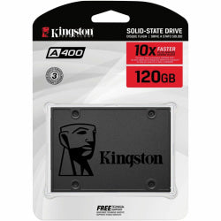 Kingston A400 120 GB Solid State Drive - 2.5in Internal - SATA (SATA/600) - Desktop PC, Notebook Device Supported - 500 MB/s Maximum Read Transfer Rate - 3 Year Warranty - 1 Pack