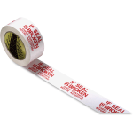 Scotch Pre-Printed Message Sealing Tape, "If Seal Is Broken, Check Contents Before Accepting"