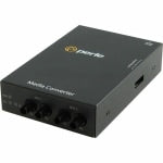 Perle S-100MM-S2ST20 Media Converter - 2 x ST Ports - 100Base-LX, 100Base-FX - 12.43 Mile - Wall Mountable, Rail-mountable, Rack-mountable