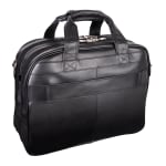 McKlein Damen Detachable-Wheeled Leather Laptop Case, Black