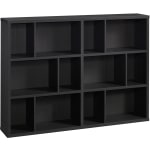 Sauder Select 45inH 12-Cube Bookcase, Raven Oak