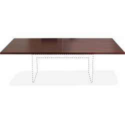 Lorell Prominence 2.0 Half-Racetrack Conference Tabletop - Espresso Racetrack, Laminated Top - 60in Table Top Width x 48in Table Top Depth x 1.50in Table Top Thickness - Assembly Required - Particleboard Top Material - 1 Each