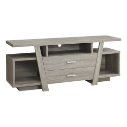 Monarch Specialties Madison TV Stand, 23-3/4inH x 60inW x 15-1/2inD, Dark Taupe