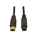 Eaton Tripp Lite Series FireWire 800 IEEE 1394b Hi-speed Cable (9pin/6pin M/M) 6 ft. (1.83 m) - IEEE 1394 cable - FireWire 800 (M) to 6 pin FireWire (M) - 6 ft - molded - black