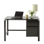 Realspace Lake Point 46inW Writing Desk, Black