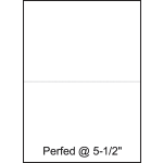 Lettermark Custom Cut Sheets, Letter Size (8 1/2in x 11in), 2500 Sheets Total, Perforated At 5 1/2in, 20 Lb, 500 Sheets Per Ream, Case Of 5 Reams