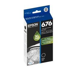 Epson 676XL DuraBrite Ultra High-Yield Black Ink Cartridge, T676XLXL120-S