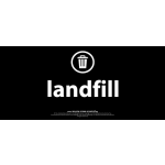 Recycle Across America Landfill Standardized Recycling Labels, LAND-0409, 4in x 9in, Black