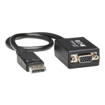 Eaton Tripp Lite Series DisplayPort to VGA Adapter Converter Active DP to VGA 1080p M/F 1ft 1ft - Video converter - DisplayPort - VGA - black