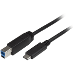 StarTech.com 2m 6 ft USB C to USB B Printer Cable - M/M - USB 3.0 (5Gbps) USB B Cable - USB C to USB B Cable - USB Type C to Type B Cable - Connect USB B devices to a USB Type C or Thunderbolt 3 computer - USB C Printer Cable