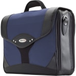 Mobile Edge 15.4in Premium Briefcase - Top-loading - 15.4in Screen Support - 5in x 13in x 17in - Ballistic Nylon - Black, Navy