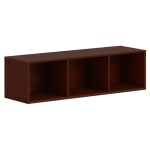 HON Mod Wall Mounted Storage | Open | 48inW | Traditional Mahogany Finish - 48in x 14in39.8in - Finish: Mahogany