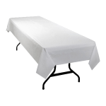 Genuine Joe Banquet-Size Plastic Table Cover, 40in x 300ft, White