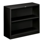 HON Brigade Steel Modular Shelving Bookcase, 2 Shelves, 29inH x 34-1/2inW x 12-5/8inD, Black