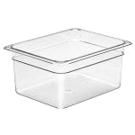 Cambro Camwear GN 1/2 Size 6in Food Pans, 6inH x 10-1/2inW 12-3/4inD, Clear, Set Of 6 Pans