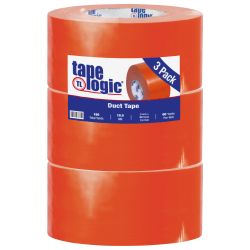 Tape Logic Color Duct Tape, 3in Core, 3in x 180ft, Orange, Case Of 3