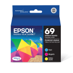 Epson 69 DuraBrite Ultra Cyan, Magenta, Yellow Ink Cartridges, Pack Of 3, T069520