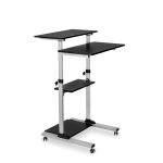 Mount-It! MI-7940 Mobile 37inW Stand-Up Desk, Silver