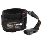 Ergodyne Squids 3116 Pull-On Wrist Lanyards With Buckles, 3 Lb, Black, Pack Of 6 Lanyards