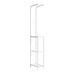 Sauder North Avenue Laundry Storage Stand And Drying Rack, 80-1/2inH x 9-3/8inW x 19-5/8inD, White