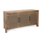 Coast to Coast Braden Wood Credenza/Sideboard, 29inH x 57inW x 17inD, Augustine Brown/Jute